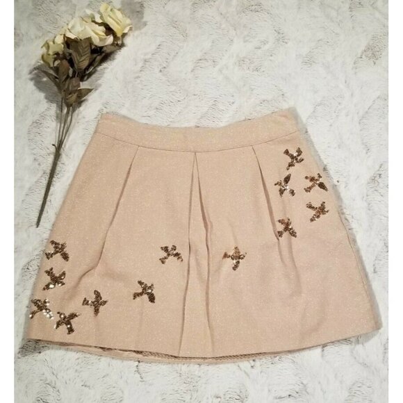 Leifnotes Blush Pink Cotton Blend Sequin Bird Sz 2 - Picture 2 of 11